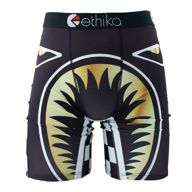 ETHIKA 1Pcs Men Underwear Boxers Breathable Mesh Crotch Mens Trunks Plus Size S-3XL Man Swimming Underpants Men's Panties Trunks