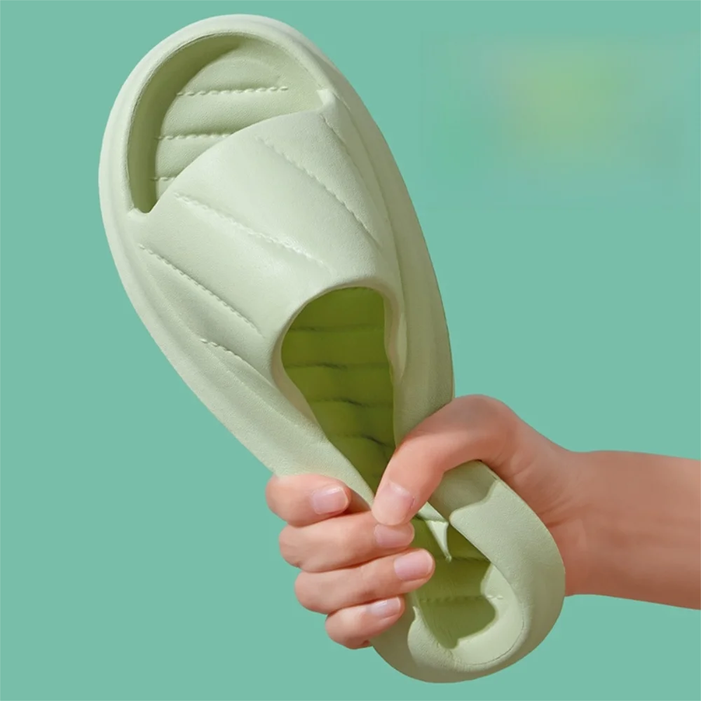 Women's Slippers Soft EVA Sandals Comfortable Stripe Decoration Cute Casual Shoes Non-Slip Shoes Solid Color Bathroom Sandals