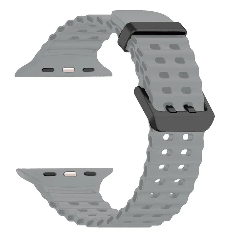 Silicone Strap for Apple Watch Ultra 3 49mm 46 45 44 42 38 41mm 40mm Sport Band for IWatch Series11 10 9 8 7 6 SE 5 4 3 2 Correa
