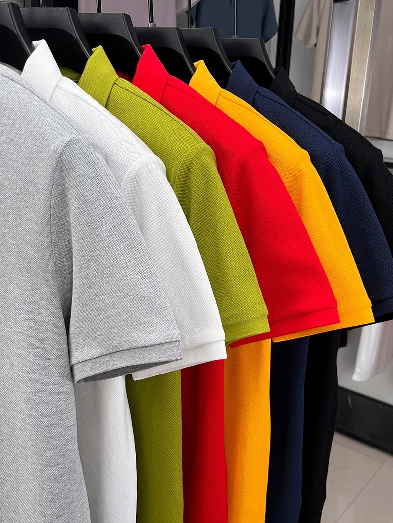 Premium Luxury Brand Men's Polo Shirt Lapel Horse Embroid Short Sleeve 100Cotton T-Shirt Business Office Golf Summer Men's Wear