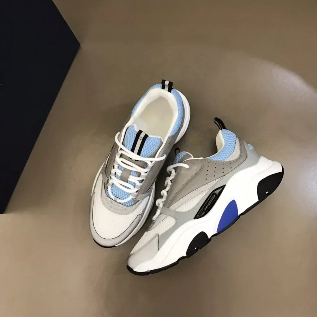 2025 new B22 sports and leisure thick soled fashionable retro breathable men's and women's height increasing casual shoes