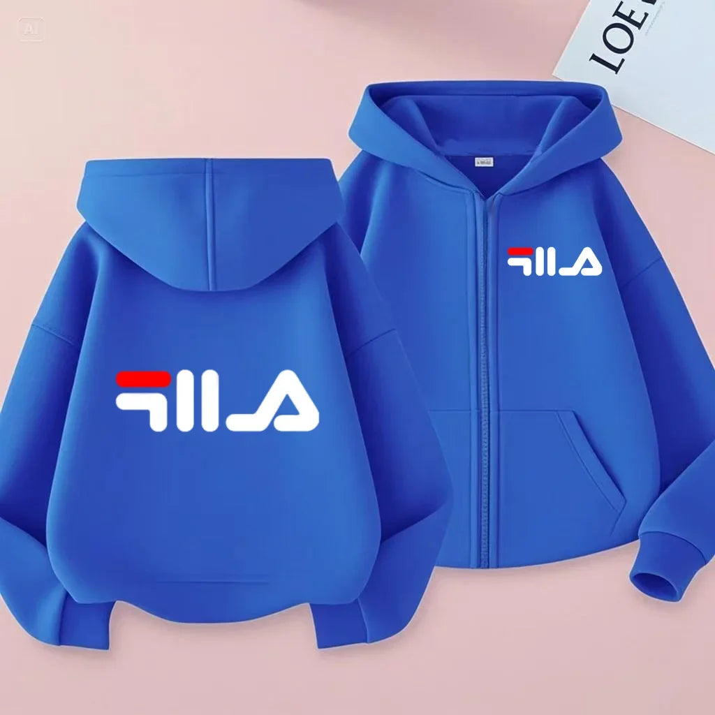 Children's Cardigan Hoodie Zipper Style Sweatshirt Boys Girls3-12Yrs Brand Sports Top Casual Fashion Charming Loose Coat Clothes