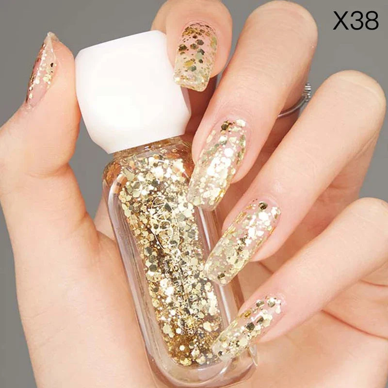 10ml Peel Off Water-Based Starry Nail Polish Fast Drying Long-Lasting Healthy And Brightening Effect No Need Lamp Cure