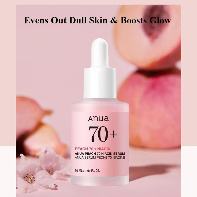 Anua Peach 70 Niacinamide Face Serum Brightening Moisturizing Whitening Essence Reduce Fine Lines Daily Skincare Beauty Products