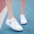Spring New Style Comfortable Casual Flat White Shoes Canvas Low-top Cross-strap Lightweight Sports Shoes for Women