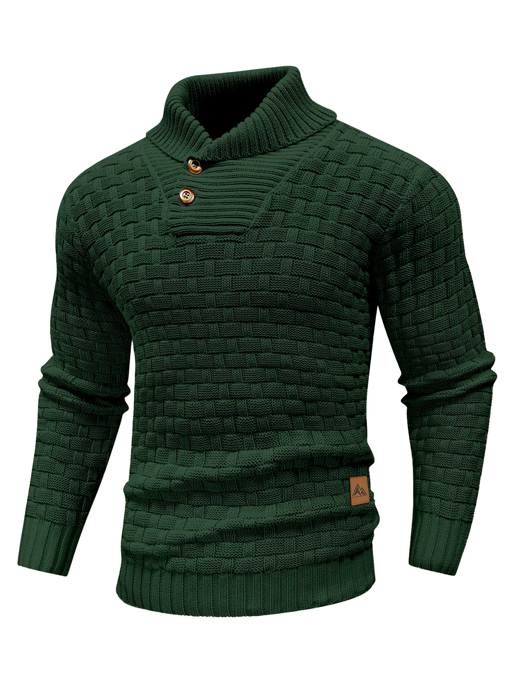 Men’s Sweater Winter Knitted Crew Neck Warm Soft Long Sleeve Pullover Textured Ribbed Edge Comfortable High Quality Top US Size