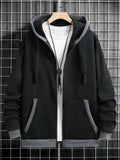 Thickened Men's Hooded Zipper Cardigan Casual Outerwear Fashionable Sweatshirt Autumn Winter New Arrival Cross-Border Style