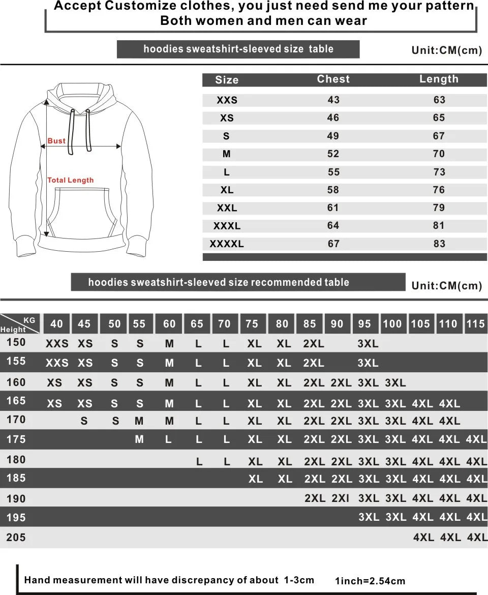 1898 Brooklyn New York Letter 3d Print Hoodie Men Women Fashion Harajuku Oversized Hoodies Sweatshirt Men Clothes Tracksuit Men