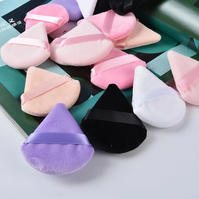 Triangle Powder Puff Soft Makeup Sponge for Face Make Up Eyes Contouring Shadow Cosmetic Washable Mini Velvet Foundation Puff
