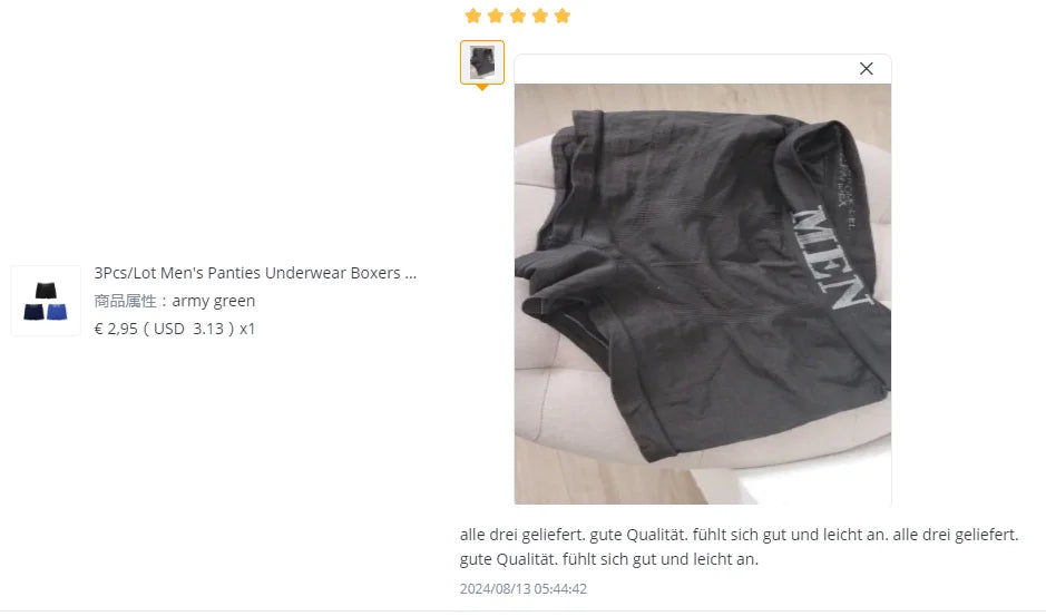 3Pcs/Lot Men's Panties Underwear Boxers Breathable Man Boxer Solid Underpants Comfortable Male Brand Shorts Black Blue Underwear