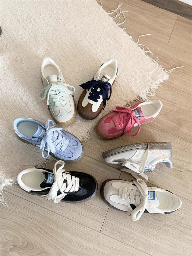 Women's Sneakers Fashion Lace Up Vulcanized Shoes Luxury Tennis Training Shoes for Women Casual Sports Running Shoe Ladies Shoes