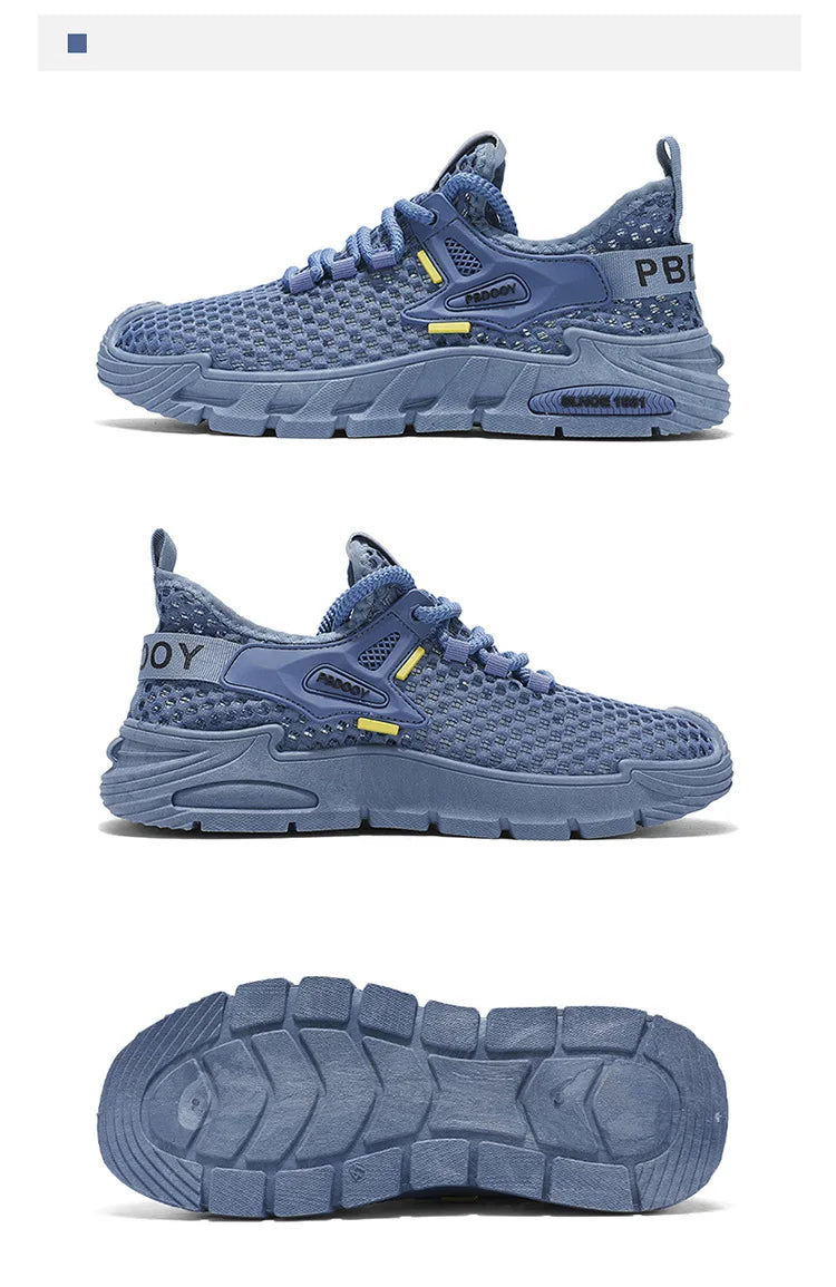 2025 Men's Casual Shoes Summer Beach Anti-slip Wading Shoes Outdoor Comfortable Breathable Mesh Sneakers Men Zapatos De Hombre