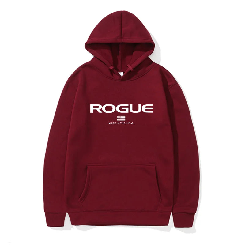 2025 Hoodie New Men's Sports Brand Rogue Fitnes Hooded Sweater Sports Cotton Fleece Men Pullovers Hip Hop Sweatshirt hombre ropa
