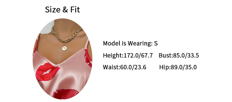 Women's Cute Heart Print Satin Pajama Set - V Neck Cami Top and Elastic Shorts for Comfortable Sleep and Lounging Homewear