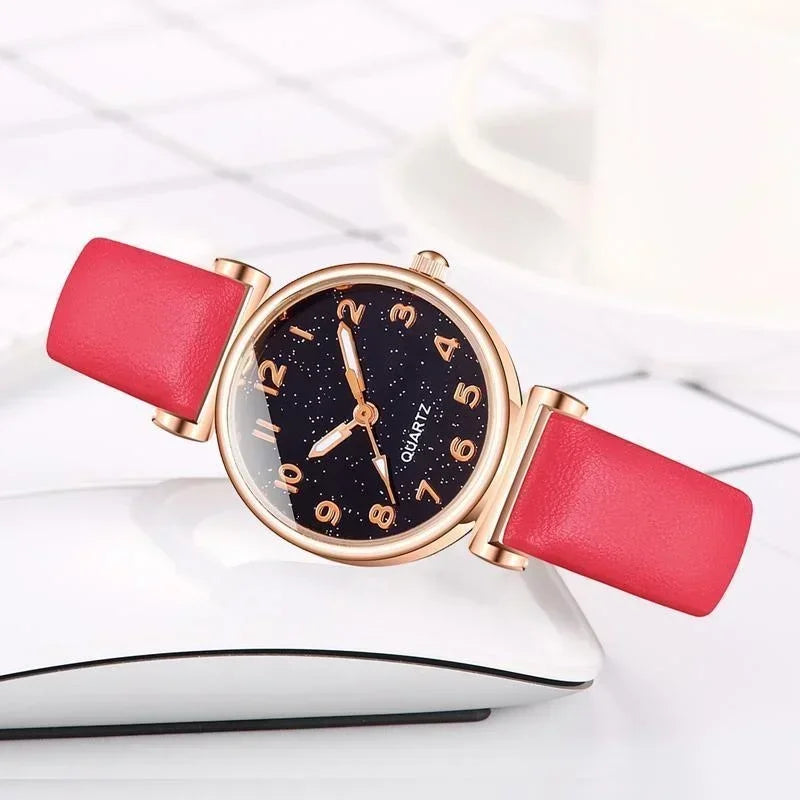 Quartz Watch Leather Strap Simple Design Dial Small Fashion Women Wristwatch Casual Watch relojes para mujer часы женские