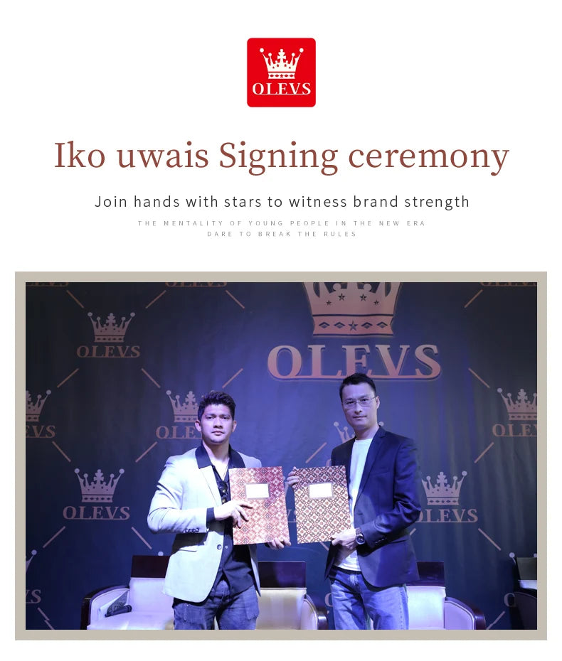 OLEVS NEW Women's Watches Pink Leather Strap Full Diamond New Style Date Waterproof Original Quartz Watch for Girl Fashion