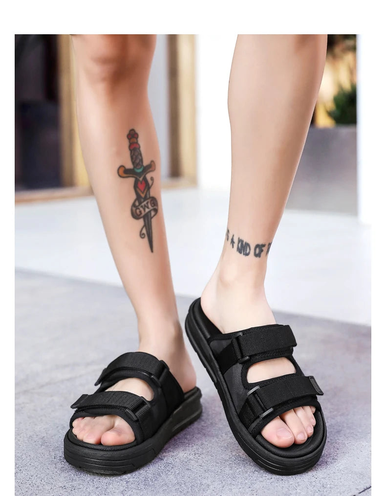 Men's Sandals Flat Sandals Men's Slippers Shoes for Men Wear-resistant Soft and Comfortable Indoor and Outdoor Non-slip Fashion