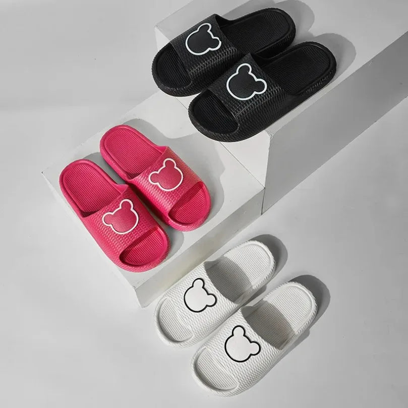 Home Cloud Slipper Men Cartoon Bear Sandal Flip Flop Beach House Shoe Platform Female Woman Slides Ladies Outdoor Rubber Sneaker