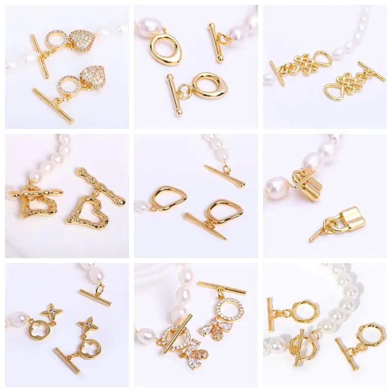 18K Gold Plated Natural Shell with Zircon/Pearl Heart Shape Pendant Necklace Trendy Necklaces For Women Jewelry Party Gifts