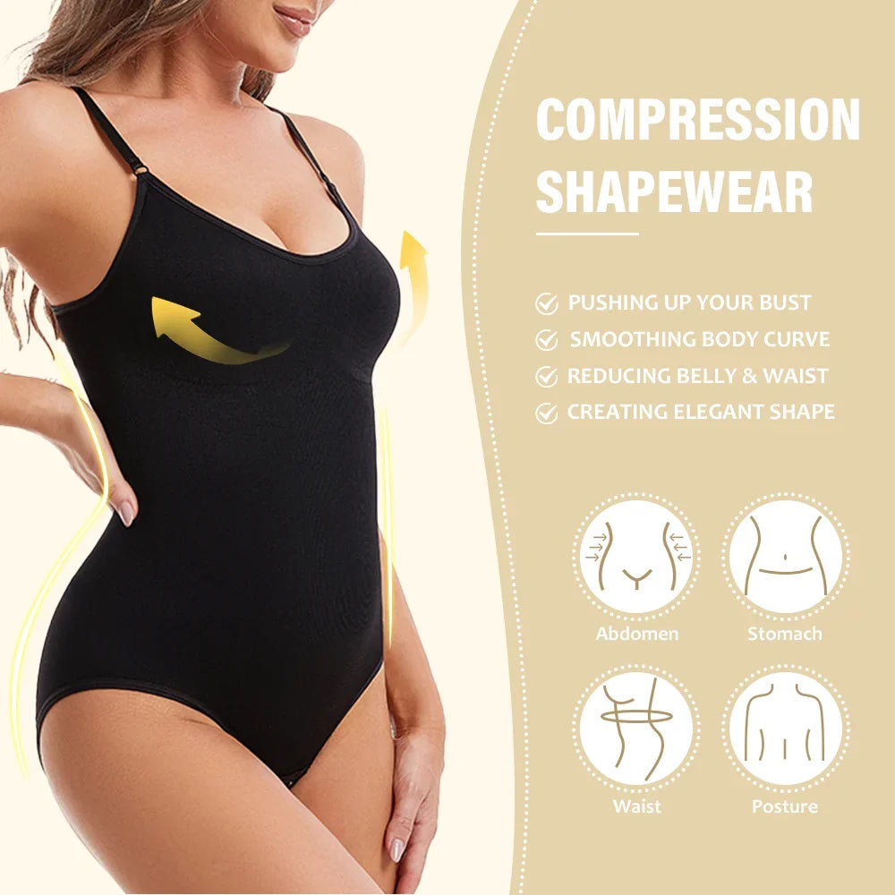 Women Slimming Shapewear Seamless Slimming Butt Lifter Full Body Shaper Smooth Out Bodysuit Open Crotch High Elastic Body Suits