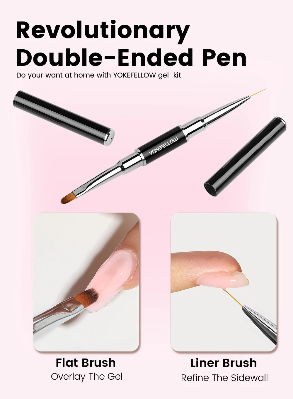 YOKEFELLOW 15g Jelly Extension Gel Nail Polish Nude Pink Clear Building Construct Extend Gel Soak Off UV LED Acrylic Gel Varnish