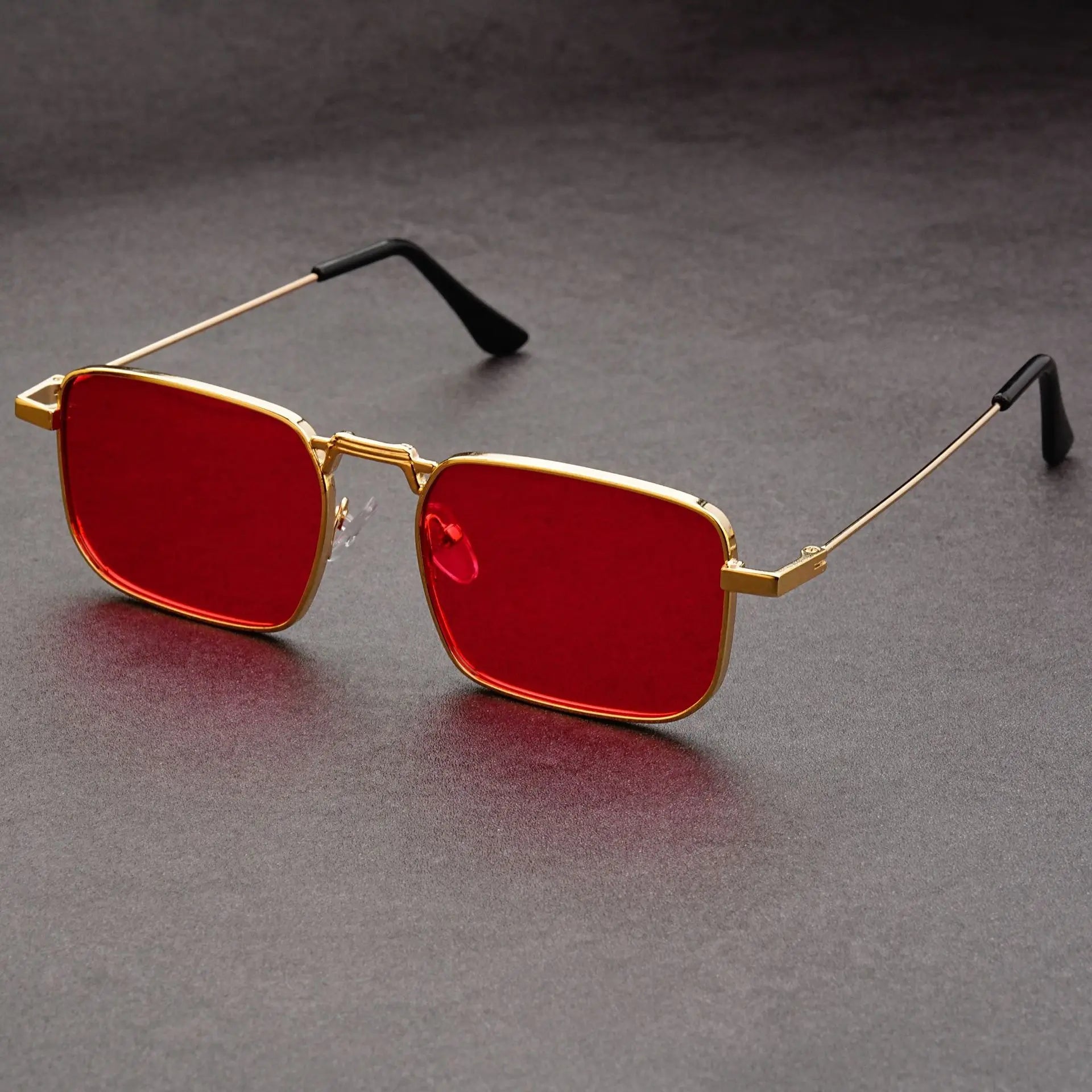 Fashion Rectangle Sunglasses Men Women Vintage Square Driving Sun Glasses Luxury Brand Metal Frame Eyewear Lentes De Sol Hombre