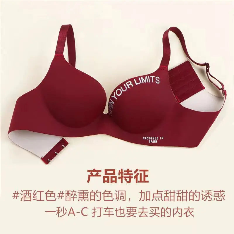 Women Print Seamless Bra Sexy Lingerie Floral Push Up Bras One-Piece Underwear 2024