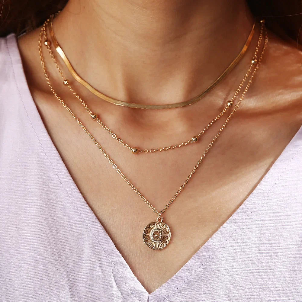 Simple V-shaped Long Sexy Clavicle Necklace Gold Color Long Neck Chain Women Vertical Bar Pendant Necklace Party Jewelry Gifts