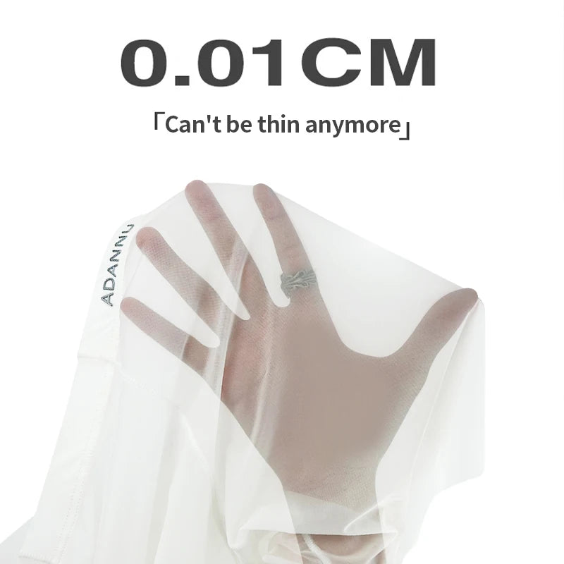 ADANNU Summer Ice Silk Men Underwear Sexy Transparent Gays Man Boxer Underpants Ultra-thin Sports Men's Panties Sissy Man Boxers