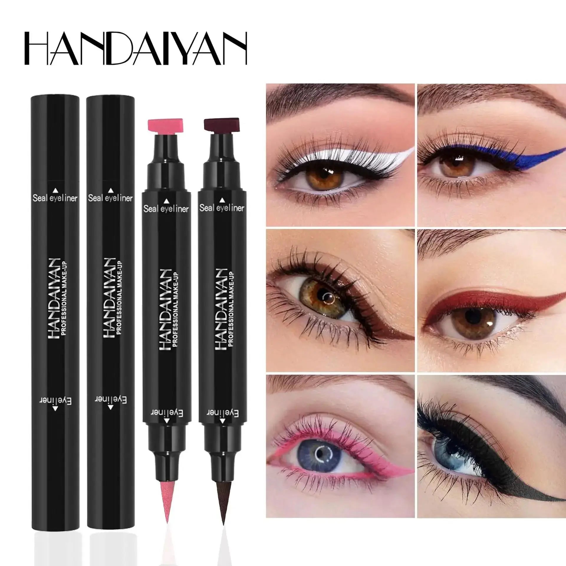 Long Lasting Triangle Liquid Eyeliner Stamp Waterproof Quick Dry No Smudging Eye Cosmetics Tool for Professional Makeup