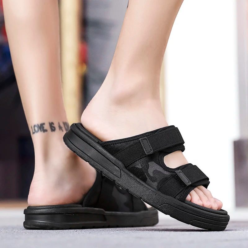 Men's Sandals Flat Sandals Men's Slippers Shoes for Men Wear-resistant Soft and Comfortable Indoor and Outdoor Non-slip Fashion