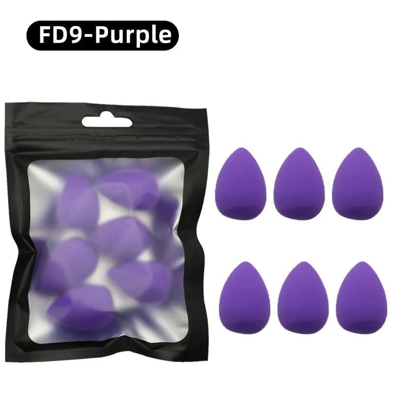 OGEYERO6pcs Mini Makeup Sponge Puff Beauty Egg Sponge for Makeup Concealer Foundation Face Cosmetic Puff Kit Make Up Blender Too