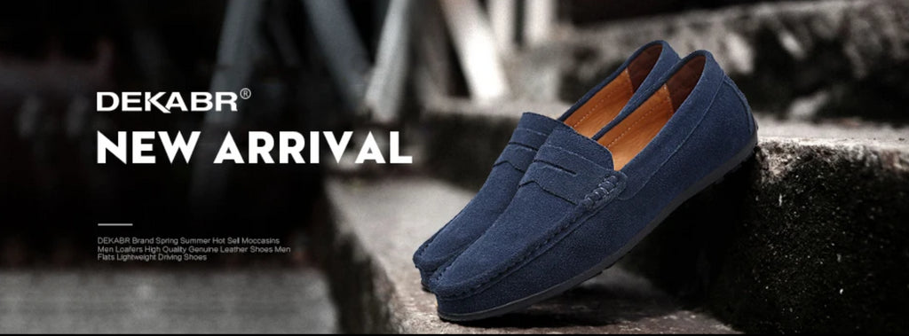 DEKABR New Design High Quality Suede Loafers Slip on Moccasins Comfortable Breathable Lightweight Handmade Driving Shoes for Men
