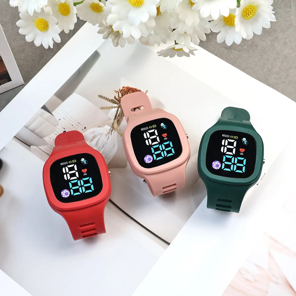 Ladies Small Square Watch i Fashion Astronaut LED Electronic Watch