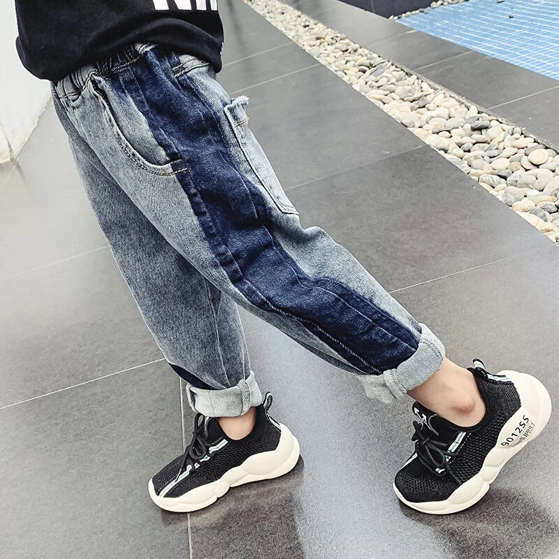 IENENS 5-13Y Kids Boys Clothes Skinny Jeans Classic Pants Children Denim Clothing Long Bottoms Baby Boy Casual Trousers
