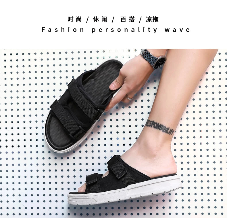 Men's Sandals Flat Sandals Men's Slippers Shoes for Men Wear-resistant Soft and Comfortable Indoor and Outdoor Non-slip Fashion