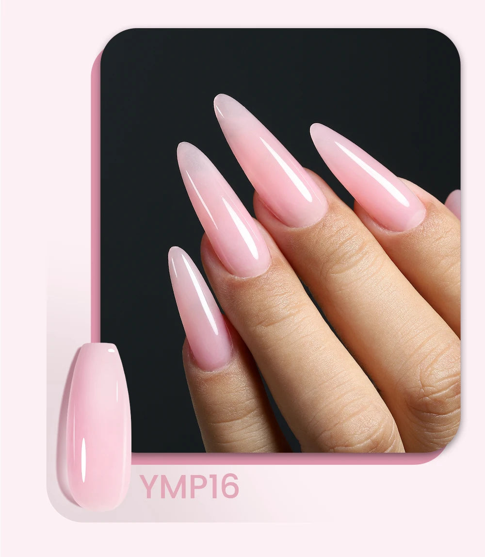 YOKEFELLOW 15g Jelly Extension Gel Nail Polish Nude Pink Clear Building Construct Extend Gel Soak Off UV LED Acrylic Gel Varnish