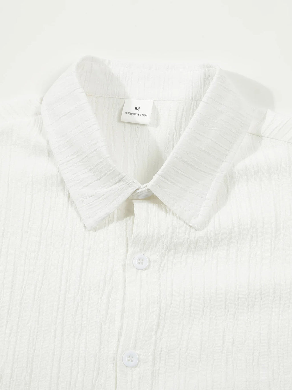 European and American men's shirt set solid color vertical strip lapel short-sleeved casual pants home daily beach set