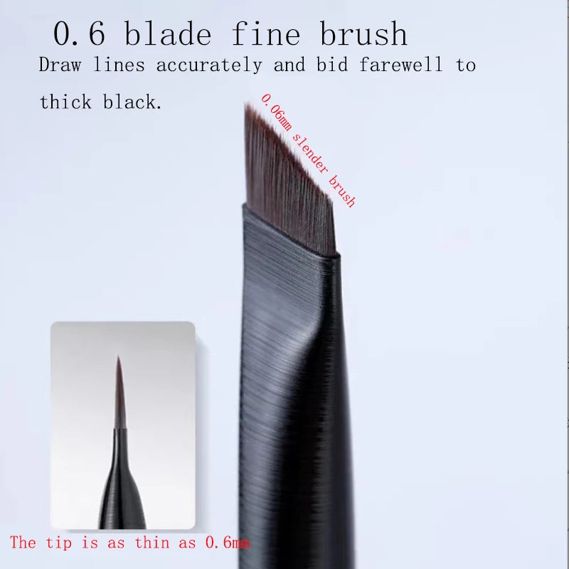 New 1/2pcs Blade Makeup Brushes Angled Thin Eyebrow Brush Flat Fine Eyeliner Brush Professional Liner Brow Beauty Make Up Tool