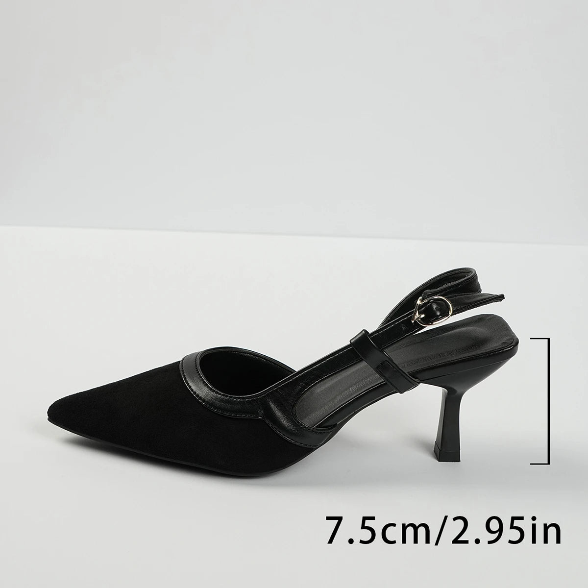 Women Sandals Satin Pointed Back Empty Women Shoes 2025 Summer One-word Buckle Sexy High Heels Women Sandalias Mujer Zapatos