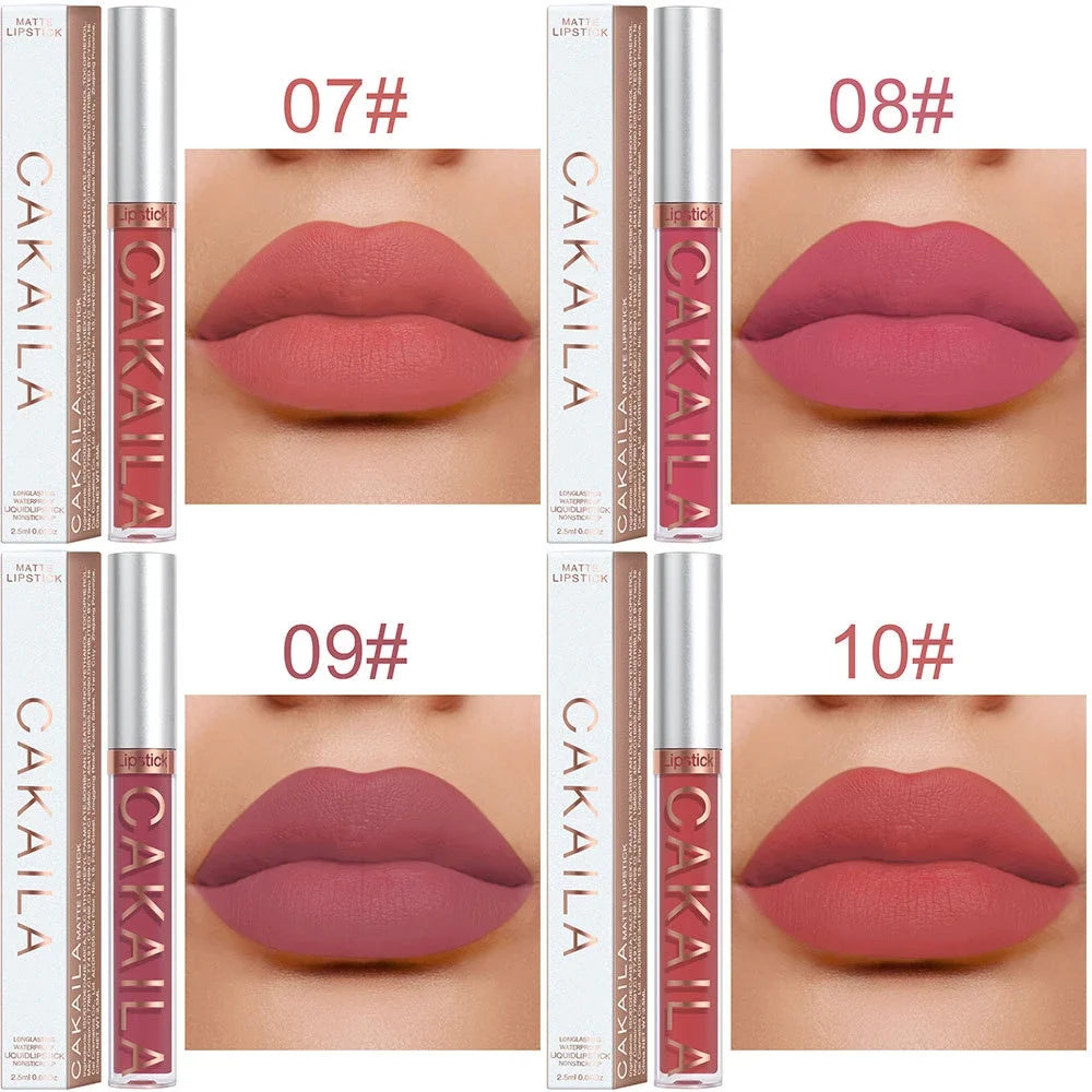 Matte Velvet Lip Glaze Long Lasting Silky Smooth Liquid Lipstick Not Easy To Fade Lip Gloss Makeup Sexy For Women Lip Tint