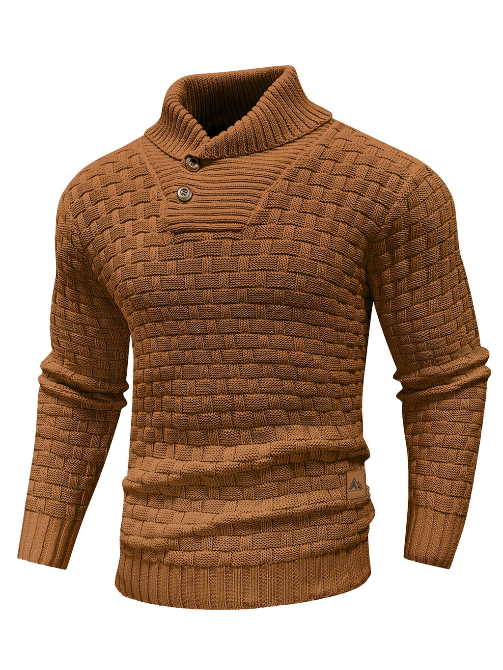 Men’s Sweater Winter Knitted Crew Neck Warm Soft Long Sleeve Pullover Textured Ribbed Edge Comfortable High Quality Top US Size