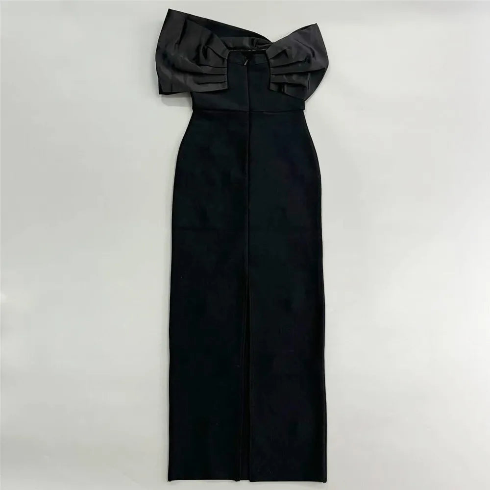 Women Sexy Beading Bandage Dress Off The Shoulder Patchwork Bodycon Clothes Club Party Elegant Dresses