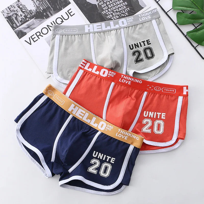 1/3/4 PCS Men's Underwear Boxer Shorts Sexy Panties Cotton Boxers Sports Comfort Man Underpants Shorts Homme U Convex Lingerie