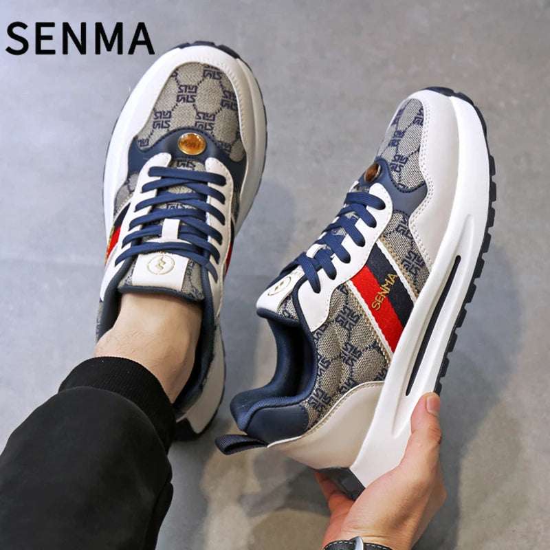 SENMA  Luxury Men's Shoes Men Casual Shoes Men's Skateboard Shoes Retro Platform Sneakers Unisex Women's Sports Shoes Sneakers