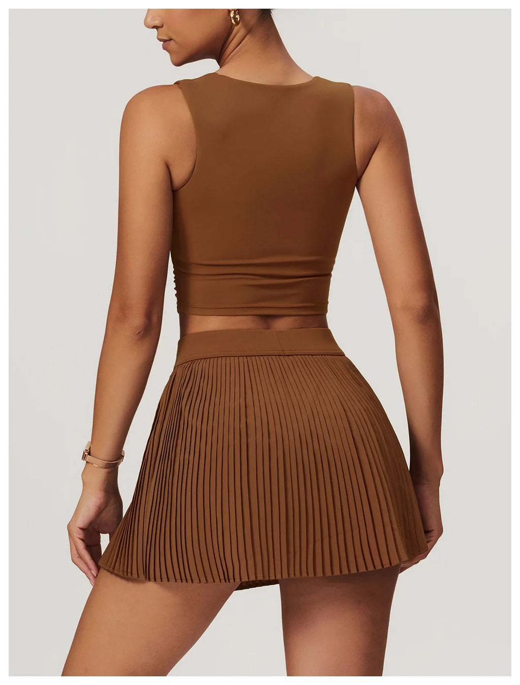 Two piece women's yoga sports skirt, hip hugging slimming, outdoor fitness tennis skirt, sun protection yoga skirt