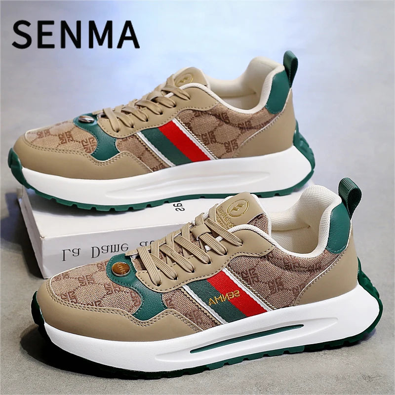 SENMA  Luxury Men's Shoes Men Casual Shoes Men's Skateboard Shoes Retro Platform Sneakers Unisex Women's Sports Shoes Sneakers