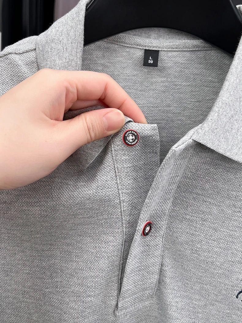 Premium Luxury Brand Men's Polo Shirt Lapel Horse Embroid Short Sleeve 100Cotton T-Shirt Business Office Golf Summer Men's Wear