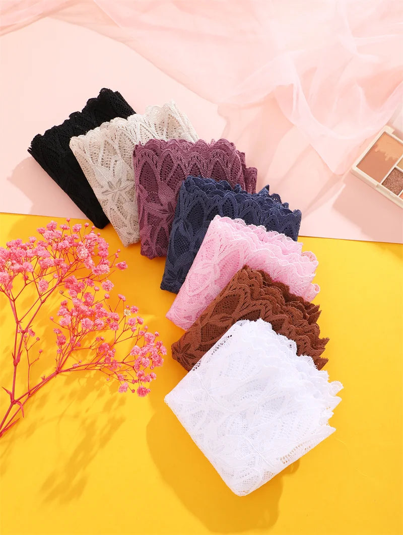 4PCS Women Floral Lace Panties Sexy Perspective Underwear V Waist Solid Color Underpants Female Breathable Intimates Lingerie