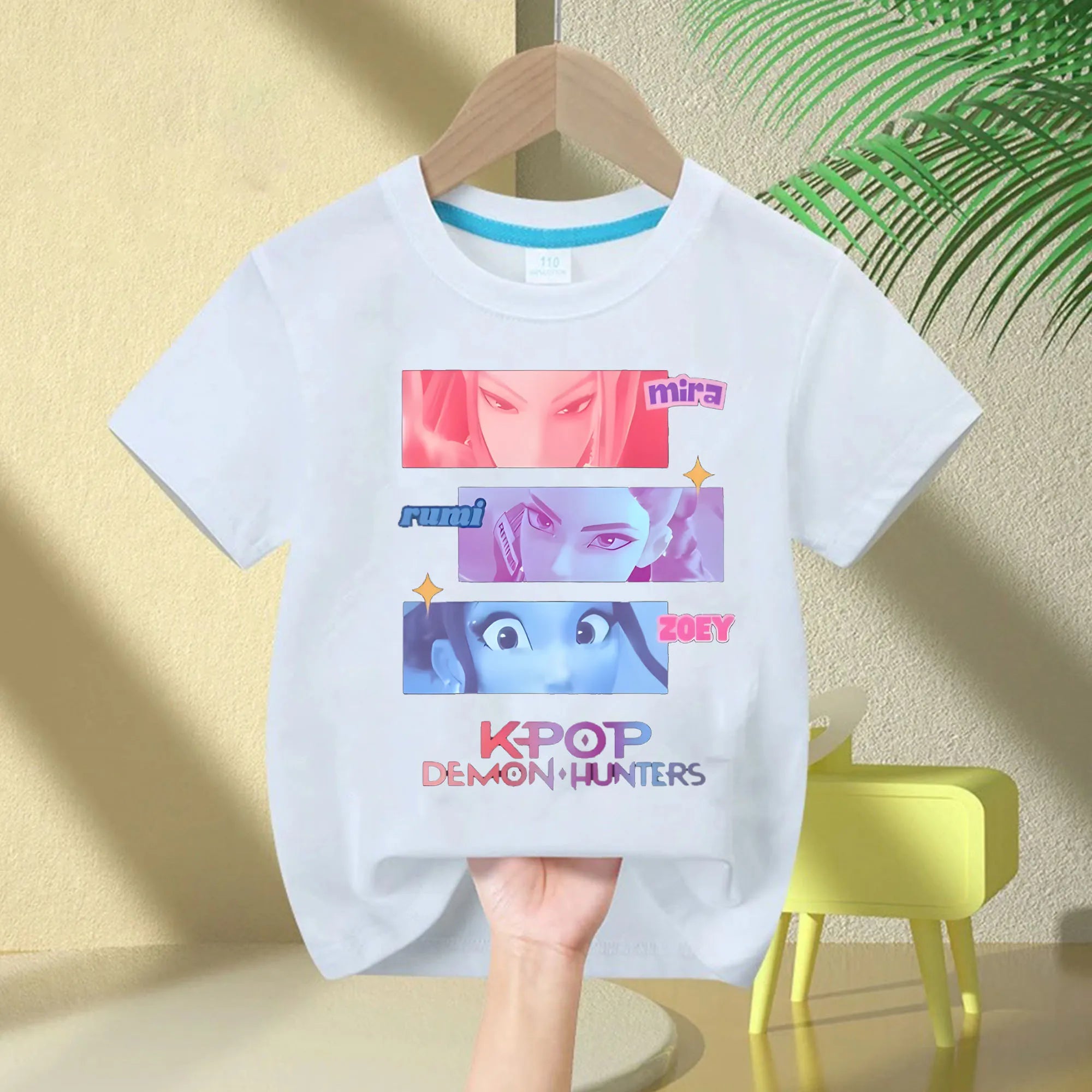 New 2025  KPop Demon Hunters Saja Boys Cartoon Boys T-shirt Round Neck Print Fashion Casual Top Children's T-shirt Kids Clothing